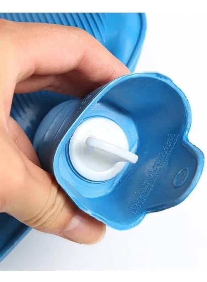 قربة مياه ساخنة مطاطية سعة 2.5 لتر - كبيرة الحجم لتخفيف الآلام والتدفئة المستمرة لفترات طويلة - Image 4